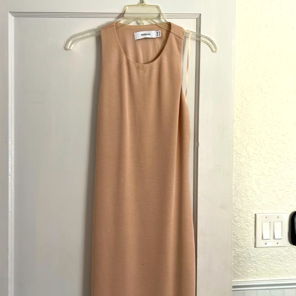 Misha Revolve asymmetrical midi dress